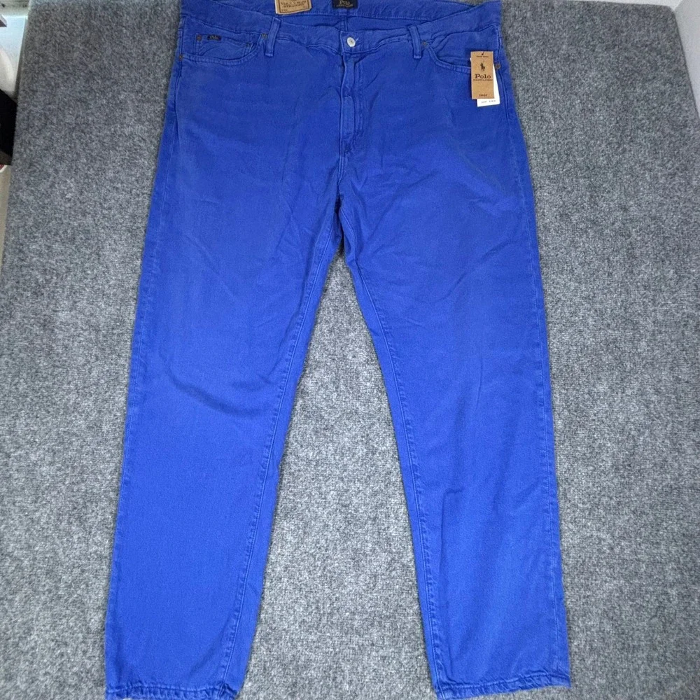 Polo Ralph Lauren Varick Slim Straight Hemp Denim Pants Blue 44B x 32 NWT